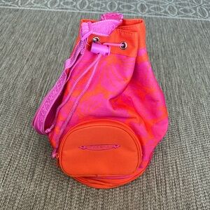 Speedo Orange and Pink Expanding Mesh Botton Swim pool beach drawstring Bag